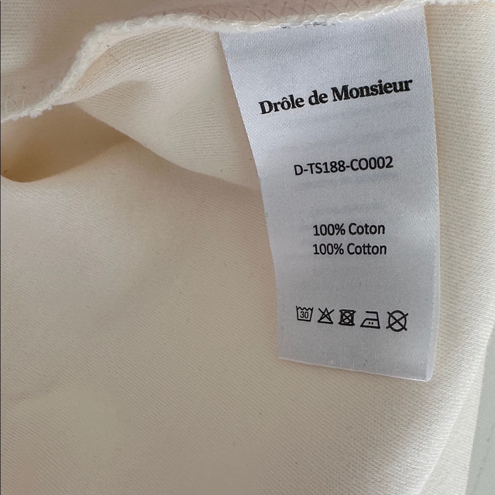 Drole de Monsieur Ivory Crewneck T-Shirt - Picture 5 of 6
